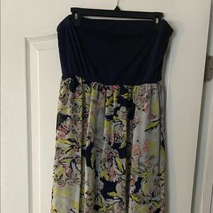 Strapless long maxi dress